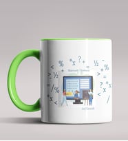 Kişiye Özel Matematik Öğretmeni Tasarımlı Siyah Renk Kupa 6 (Yeşil)