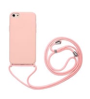 iPhone 7 Kılıf Kamera Çıkıntılı Airbag Askılı Tasarım Sert Silikon (Pembe)