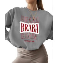 Sweatshirt kalın erkek 3 iplik şardonlu bisiklet yaka Sweatshirt kadın Bej unisex Camisera (Gri)