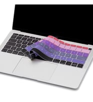 Laptop MacBook Air 13inc Klavye Koruyucu A1932 2018/2019 İngilizce-Türkçe Baskı (Pembe-Mavi)