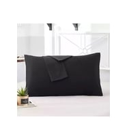 Pamuk Kumaş Kapaklı Yastık Kılıfı (2 ADET) 50 X 70 Cm (Siyah)