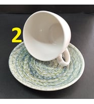 LUNA ÇAY & NESKAFE FİNCAN TK. 2 Lİ DİJİTAL (Mavi-Yeşil)