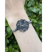 Kazzaze Aşk Düğümü Kadın Gümüş Kazaziye Bileklik : Beyaz-Siyah - 20 cm : Beyaz-Siyah - 19 cm : Siyah - Beyaz - 20 cm : Beyaz-Siyah - 21 cm (Oksitli)