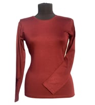 Kadın Uzun Kollu Bisiklet Yaka Body 1 Adet (Bordo)