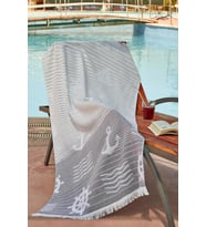 Marine 75x150 cm Ultra Soft Plaj Havlusu (Gri)
