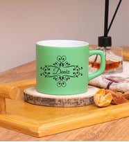 Kişiye Özel Tasarımlı Renkli Nescafe Fincanları 220 ML & Model No: SC-985 (Yeşil)