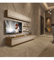 Decoraktiv Eko 5B Mdf Std Tv Ünitesi Tv Sehpası - Parlak Beyaz (Pera-Beyaz)