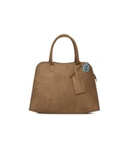 BAGMORİ Sallantı Detaylı Süet Tote Çanta (Vizon)
