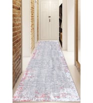 Dijital Baskılı Kaymaz Taban Yıkanabilir Modern Yolluk Ve Koridor Halısı NDU-HT-112 (Pembe)