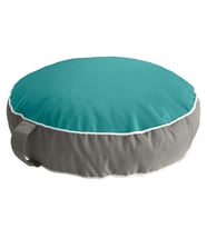 XPERMATE Fermuarlı Puf Minder Yıkanabilir Yuvarlak Minder Su İtici Kumaş İç ve Dış Mekan Puf Minderi Yer Minderi Petek Önü, Bahçe ve Balkon (GRİ TURKUAZ)