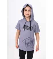 Toontoy Erkek Çocuk  Strenger Always Baskılı Tişört (Gri)