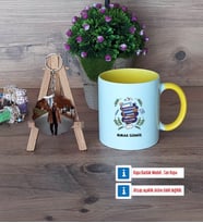 Öğretmenler Günü Hediyesi Kupa Bardak Beyaz ve Fotoğraflı Ahşap Anahtarlık Hediye (Model 7)