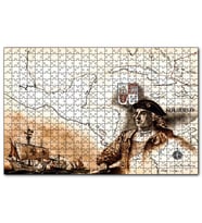 Cakapuzzle Christopher Columbus Harita Ve Gemiler  Puzzle Yapboz MDF (Ahşap) (1000 Parça)
