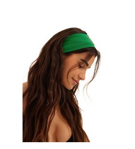 Spor Saç Bantları - Elastik Kaymaz İnce Saç Ter Kafa Bandı Bandana, Kadın & Erkek Koşu Fitness Yoga Pilates Makyaj Yüz Yıkama Atletik Egzersiz Saç Bandı (Yeşil)