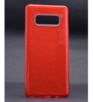 Galaxy Note 8 Kılıf Zore Shining Simli Silikon Kılıf (Kırmızı)