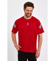 Store Erkek Spor Tişört Baskılı Fitness, Antrenman Fit T-shirt (Kırmızı)