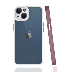 Uyumlu Model Apple iPhone 13 Kılıf Koruyucu Mat Mima Kapak (Mürdüm)