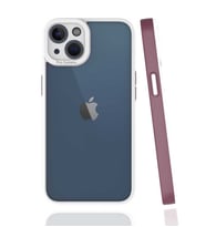 Uyumlu Model Apple iPhone 13 Kılıf Koruyucu Mat Mima Kapak (Mürdüm)