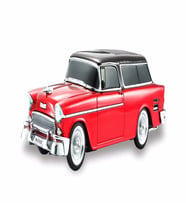 Chevrolet Belair 1955 Model Araba Bluetooth Hoparlör FM Radyo USB TF AUX Destekli Speaker (Kırmızı)