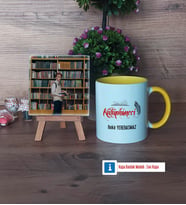 Kütüphaneci Fotoğraflı Dekoratif Taş, Kupa Bardak Beyaz Hediye (Model 7)