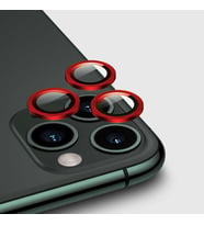 Uyumlu Model Apple iPhone 11 Pro Max Kamera Lens Koruyucu Çerçeveli Koruyucu CL-02 (Kırmızı)