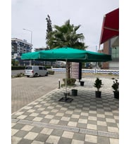 Havalandırmalı 4m2 Kamp Bahçe Plaj Teras Cafe Restorant Semşiye (Ayak Hariç ) (Yeşil)