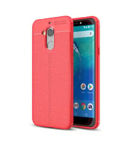 General Mobile 8 Go Kılıf Deri Tarzı Niss Silikon Case (Kırmızı)