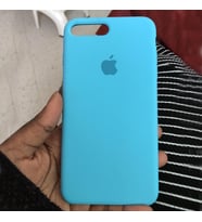 iphone 7/8 logolu lansman kılıf (Bebek Mavisi)