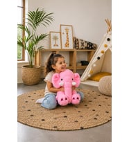 Uyku Arkadaşım Fil Peluş Fil 90 cm Dev (Lila) (Pembe)