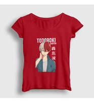 Presmono Kadın Haki Shotou Anime Boku No Hero Academia T-Shirt 129052tt (Kırmızı)