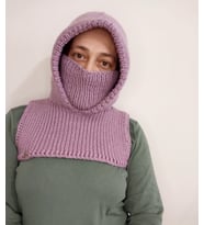 Yünlü Unısex Kış Şapkaları, El Yapımı Yetişkin Balaclava, Handmade Kadın-Erkek Balaklava (Fuşya)