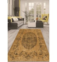 Dijital Kaymaz Taban Yıkanabilir Modern Renkli Salon Halısı Mutfak Halısı Yolluk ND-HT-148 (Sarı)