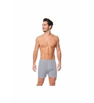 Seher 6 Adet Siyah Renk Paçalı Boxer (Gri)