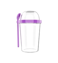 Poppard Capsule 450 ML + 100 ML Kaşıklı Yoğurt Kabı (Mor)