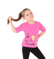 Toontoy Kız Bebek Le Taime Baskılı Tişört (Fuşya)