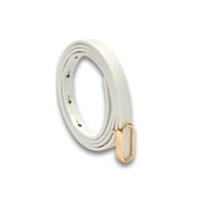 Vos Versa Oval Gold Tokalı Siyah İnce Kadın Kemeri VOSDK0219101 (Beyaz)