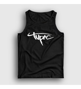 Presmono Unisex Sarı Logo Tupac Shakur Atlet 46113tt (Siyah)