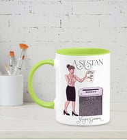 Kişiye Özel Asistan Tasarımlı Siyah Kupa (Yeşil-Beyaz)