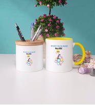 Metalurji ve Malzeme Mühendisi Kupa Bardak Lacivert ve Kalemlik (Model 4)