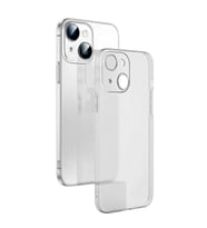 Ally iPhone 14 Plus 6.7inch Frosted Glass Şeffaf Kamera Korumalı Kılıf (Beyaz)