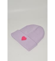 Moxxo Sevgililer Günü Özel Koleksiyonu Pembe Kalp Figürlü Gri Renk Unisex Erkek/Kadın Bere (Lila)