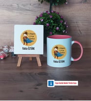Öğretmenler Günü Hediyesi Dekoratif Taş, Kupa Bardak Kırmızı Hediye (Model 5)