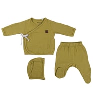 AD23462 Müslin Yenidoğan Bebek Takım 0-1/1-3 AY (Hardal)