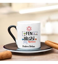 Fen Bilgisi Öğretmeni Türk Kahvesi Fincanı (Siyah)