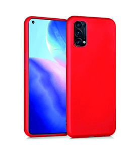 Oppo Reno 5 Kılıf Kamera Korumalı Silikon Rubber Arka Kapak (Kırmızı)