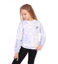 Toontoy Kız Çocuk Magic Girl Nakışlı Sweatshirt (Mavi)