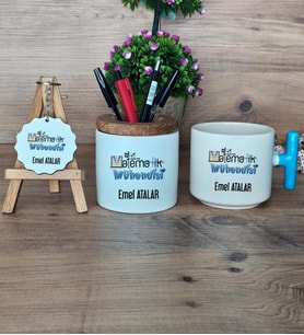 Matematik Mühendisi Hediye Sepeti Kupa Bardak T Kulplu, Kalemlik ve Anahtarlık Mühendisler Günü Hediyesi (Model 3)