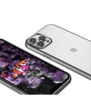 Uyumlu Model Apple iPhone 13 Pro Max Kılıf Sararmaz Şeffaf Sert Fit Kapak (Siyah)