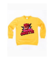 Pj maskeliler Owlette baskılı pamuklu kumaş çocuk sweatshirt (Sarı)