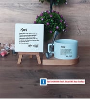Amcaya Hediye Dekoratif Taş, Kupa Bardak Kırmızı Hediye (Model 7)